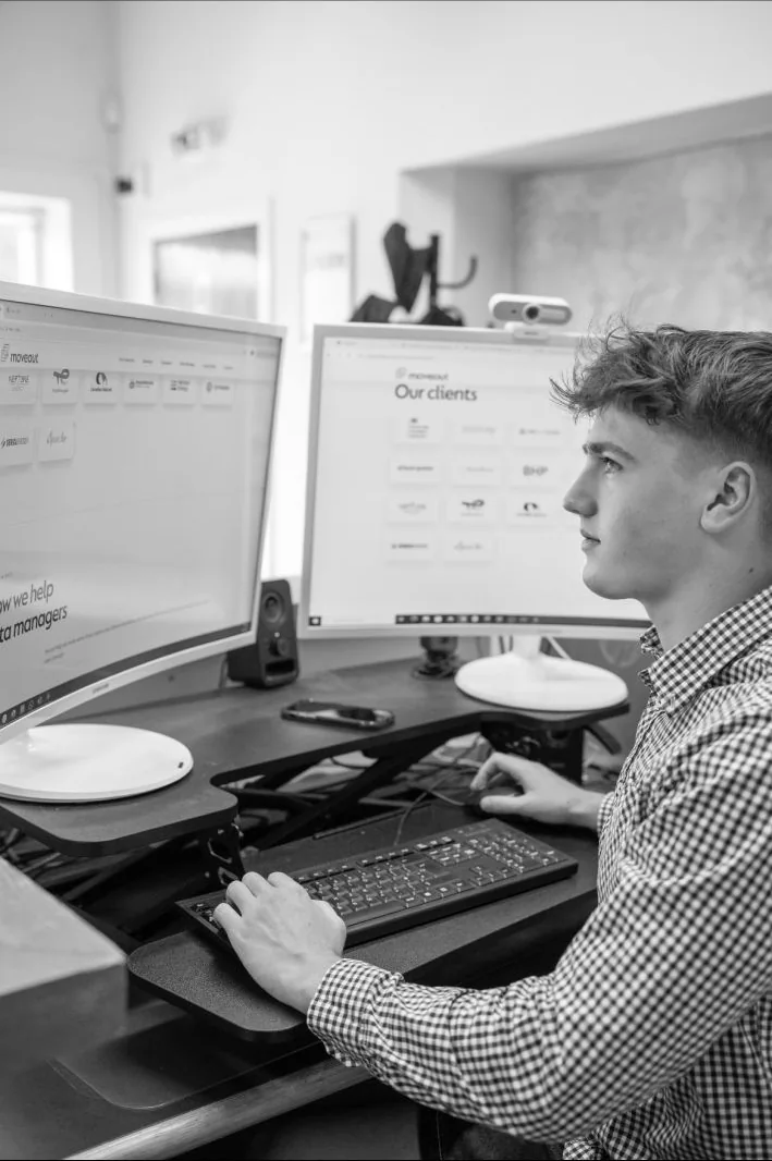 Sidney Lawlor-McDonald at his desk